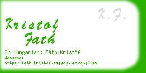 kristof fath business card